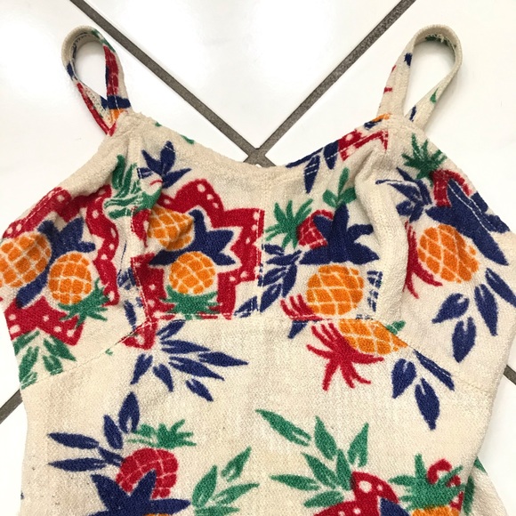 Vtg 40s Jantzen Pin Up Romper one piece Swimsuit - Picture 2 of 11